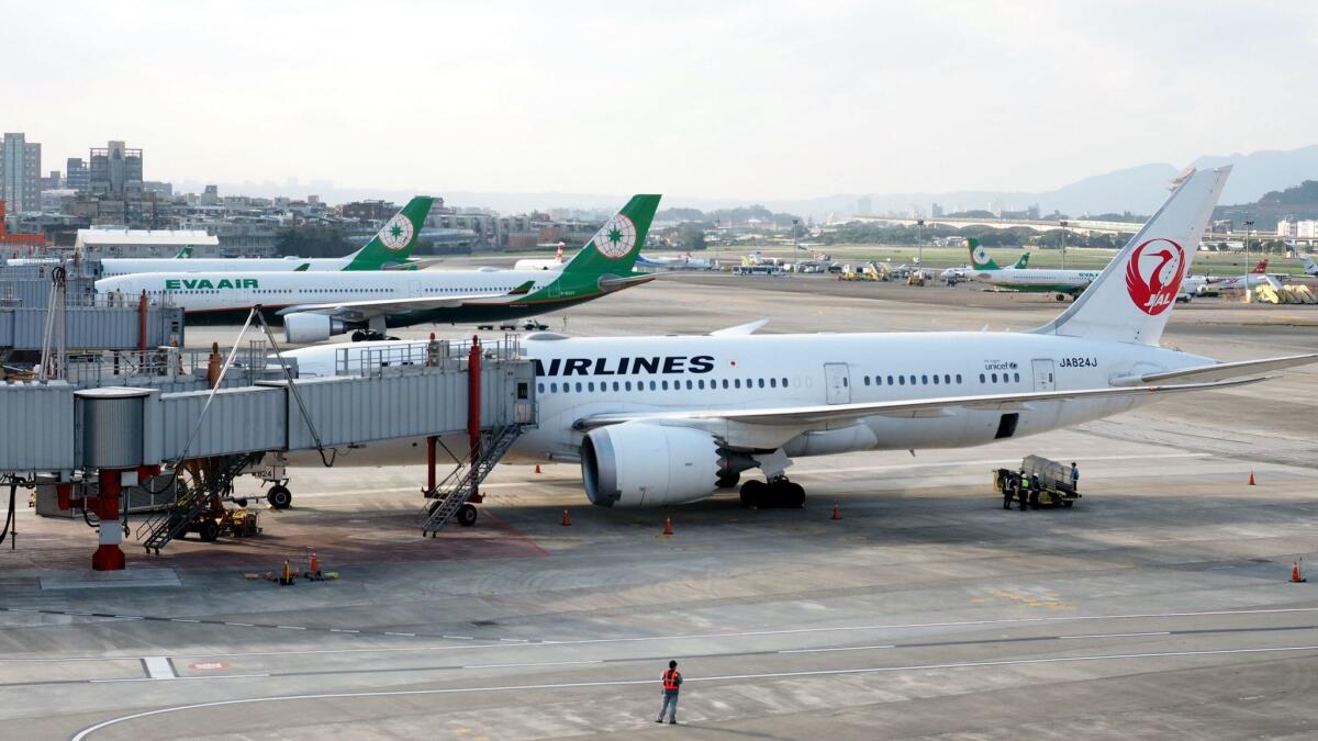 A general view of the Taipei Songshan Airport in Taiwan, on Jan. 11, 2018.