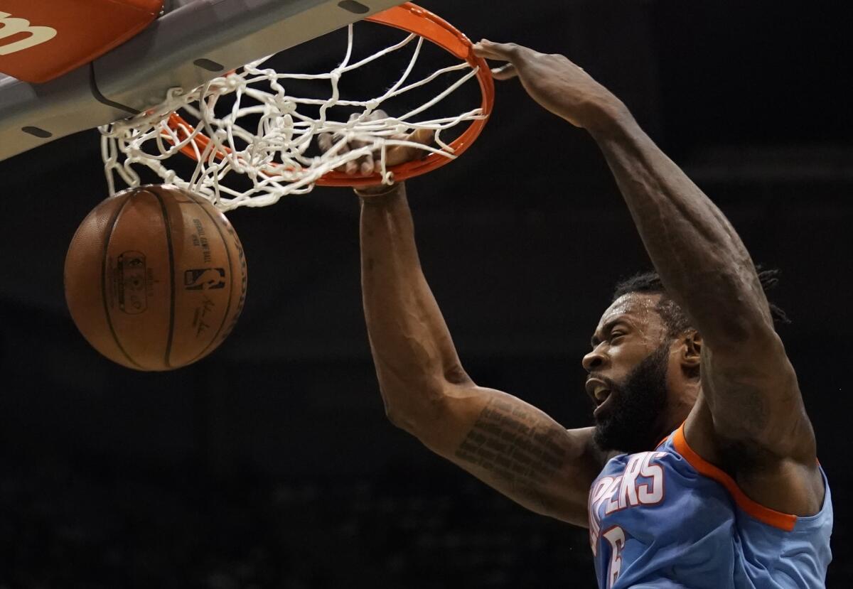 DeAndre Jordan is playing through pain as the Clippers chase another trip to the playoffs.