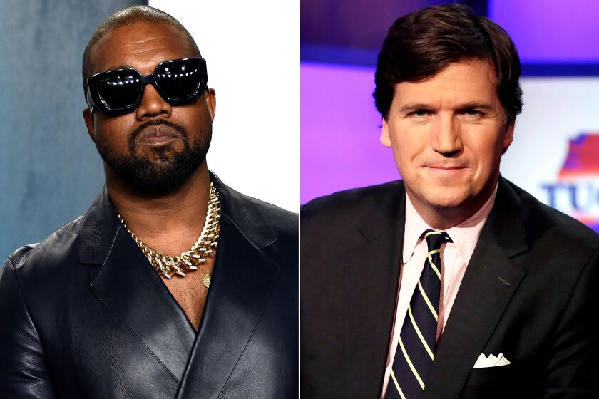Kanye West and Tucker Carlson