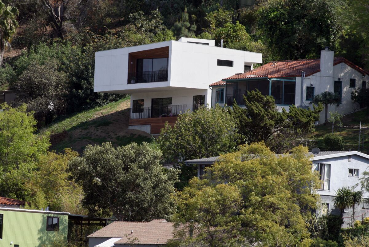 The home of McShane and Cleo Murnane is situated on a Silver Lake hillside.