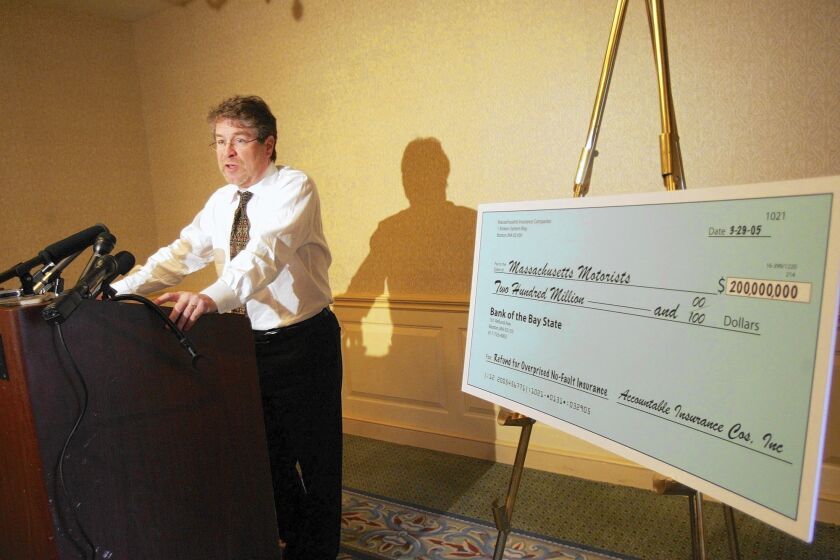 Consumer advocate Harvey Rosenfield, shown in 2005, says Allstate Insurance paid out claims of only 44 cents for every $1 of premiums collected for homeowners insurance in 2014.