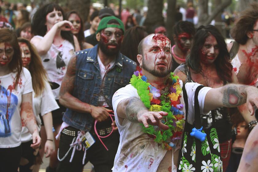 The Zombie Walk has been an unofficial but highly anticipated part of Comic-Con. It's been canceled this year due to a traffic incident last year, still in the courts.