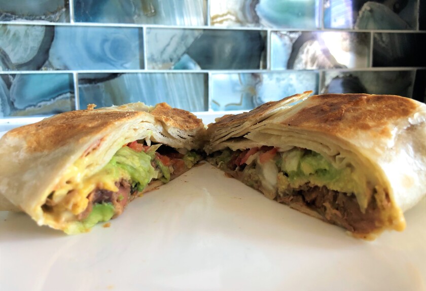 The classic Crunchwrap from Nomad Eats at the Vegan Food Popup.