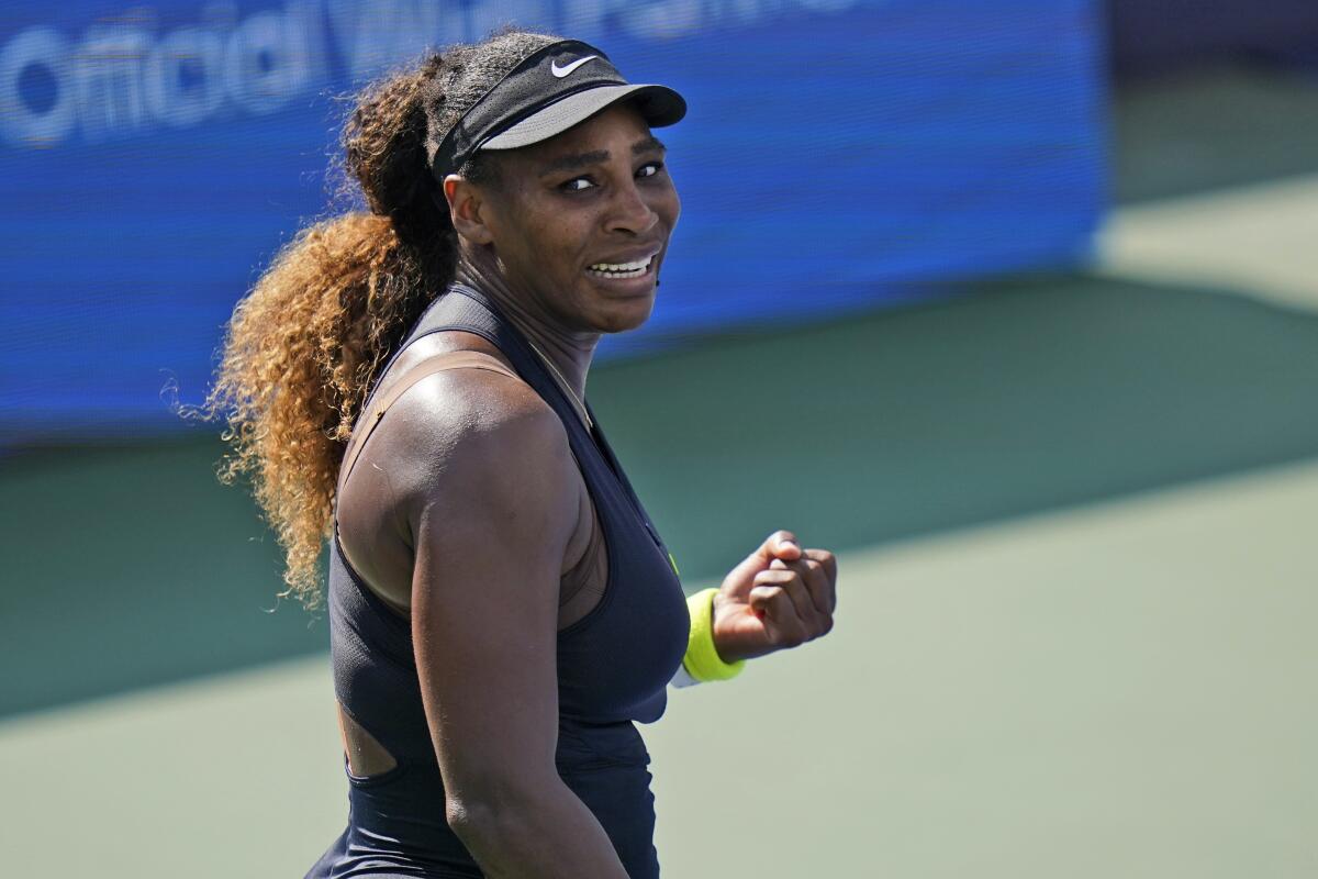 Serena Williams uses perfect tiebreaker to avoid loss in NYC - The San  Diego Union-Tribune