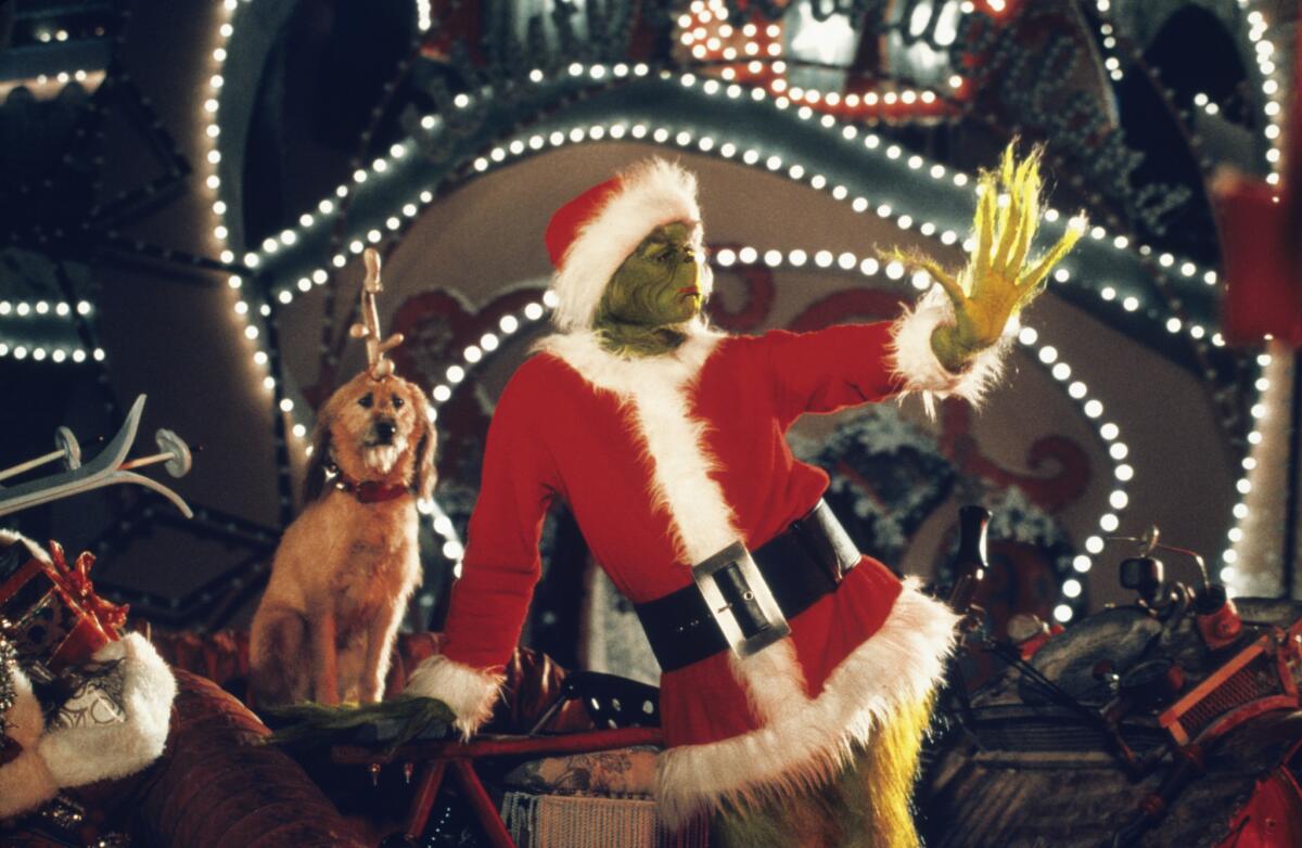 Jim Carrey in 2000's "How the Grinch Stole Christmas." (Melinda Sue Gordon / Universal Studios)