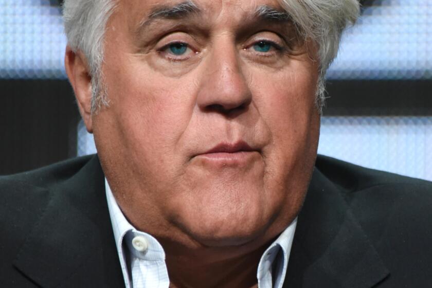 Jay Leno participates in the "Jay Leno's Garage" panel at the NBCUniversal Television Critics Association Summer Tour at the Beverly Hilton Hotel on Thursday, Aug. 13, 2015, in Beverly Hills, Calif. (Photo by Richard Shotwell/Invision/AP)