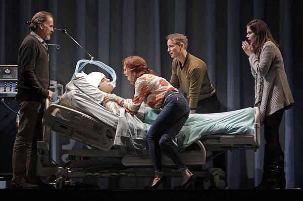 Well received in New York, "Next Fall" arrives in Los Angeles in a production by the Geffen Playhouse. The drama, by Geoffrey Nauffts, ponders religion, civil liberties and other issues in the contexts of a gay relationship and a moment of crisis. The cast includes, from left, Jeff Fahey, James Wolk, Lesley Ann Warren, playwright Nauffts and Betsy Brandt.