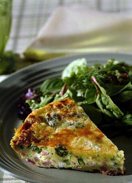 Asparagus and ham frittata