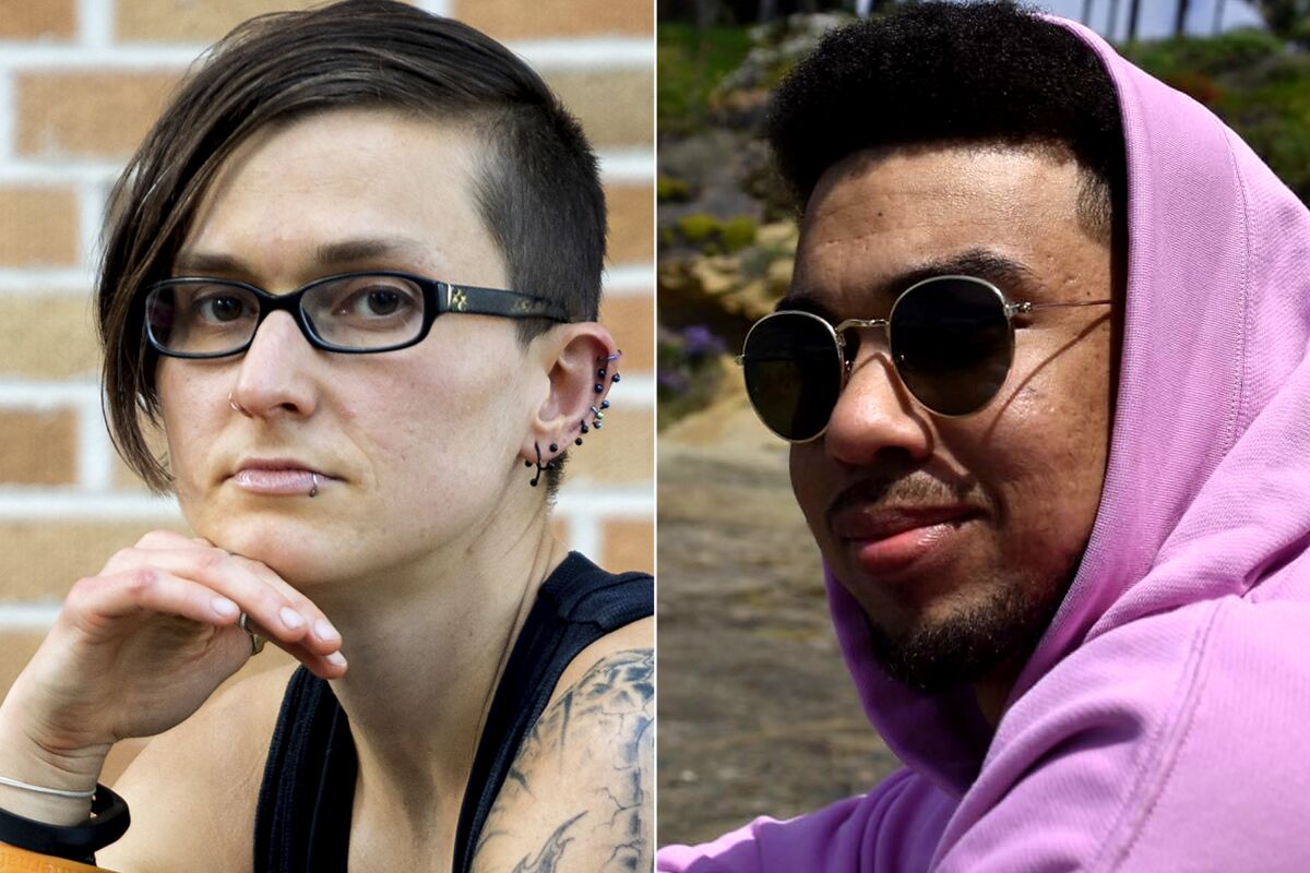 Portraits of Keri Blakinger and Brennon Dixson side by side