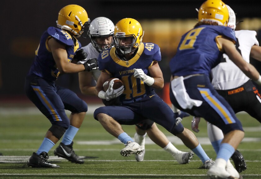 Marina Football Rolls Past Laguna Hills Wins First Cif Playoff