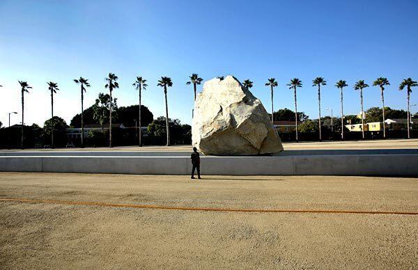 Michael Heizer's 'Levitated Mass' installation opens at LACMA