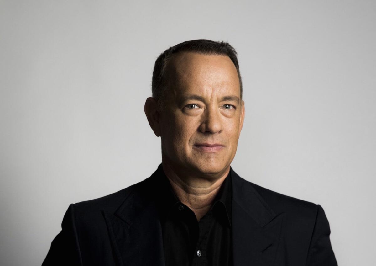 Tom Hanks poses for a photo on the Sony Pictures lot in Culver City on Sept. 29, 2013.