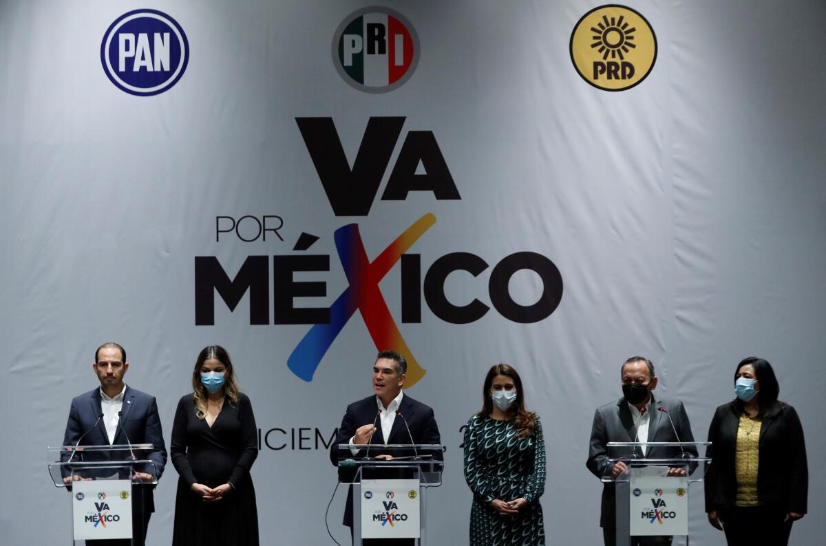 La oposición mexicana se presentará unida en cuatro estados en 2022