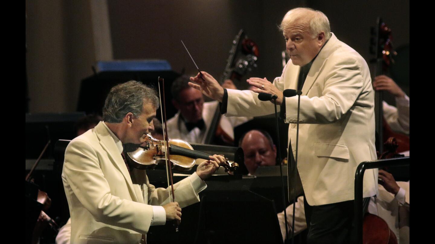 Gil Shaham was the soloist in Prokofiev's Second Violin Concerto as Leonard Slatkin conducted the Los Angeles Philharomnic at the Hollywood Bowl on Tuesday.