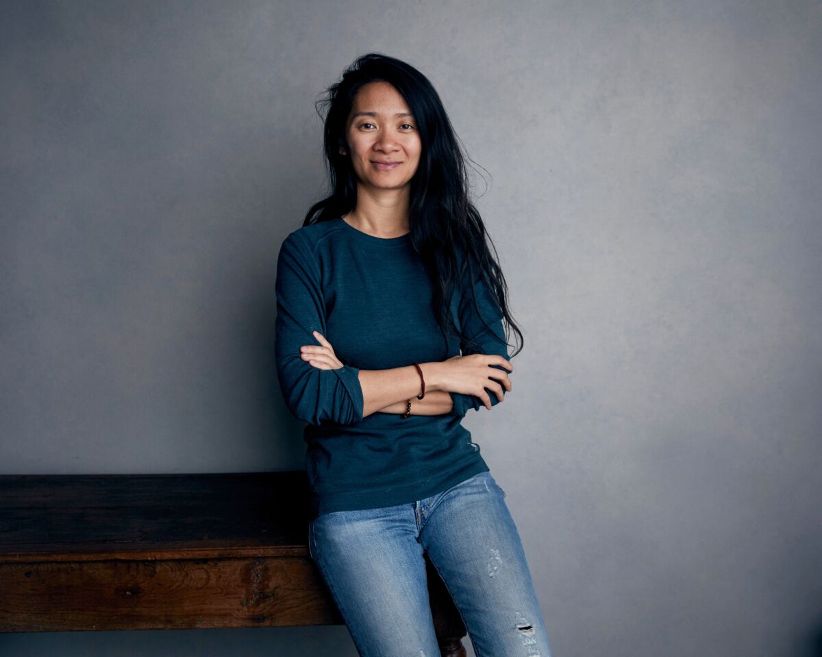 Writer/director Chloe Zhao posing for a portrait to promote her film "The Rider."