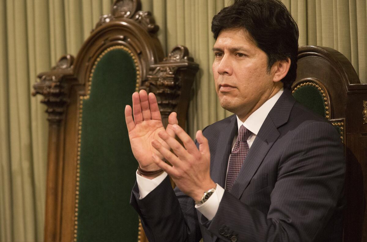 Senate President Kevin de Leon, above, joined Assembly Speaker Anthony Rendon in raising concerns about expanding the state electric grid to include PacifiCorp, one of the nation's largest users of coal-fired power plants.