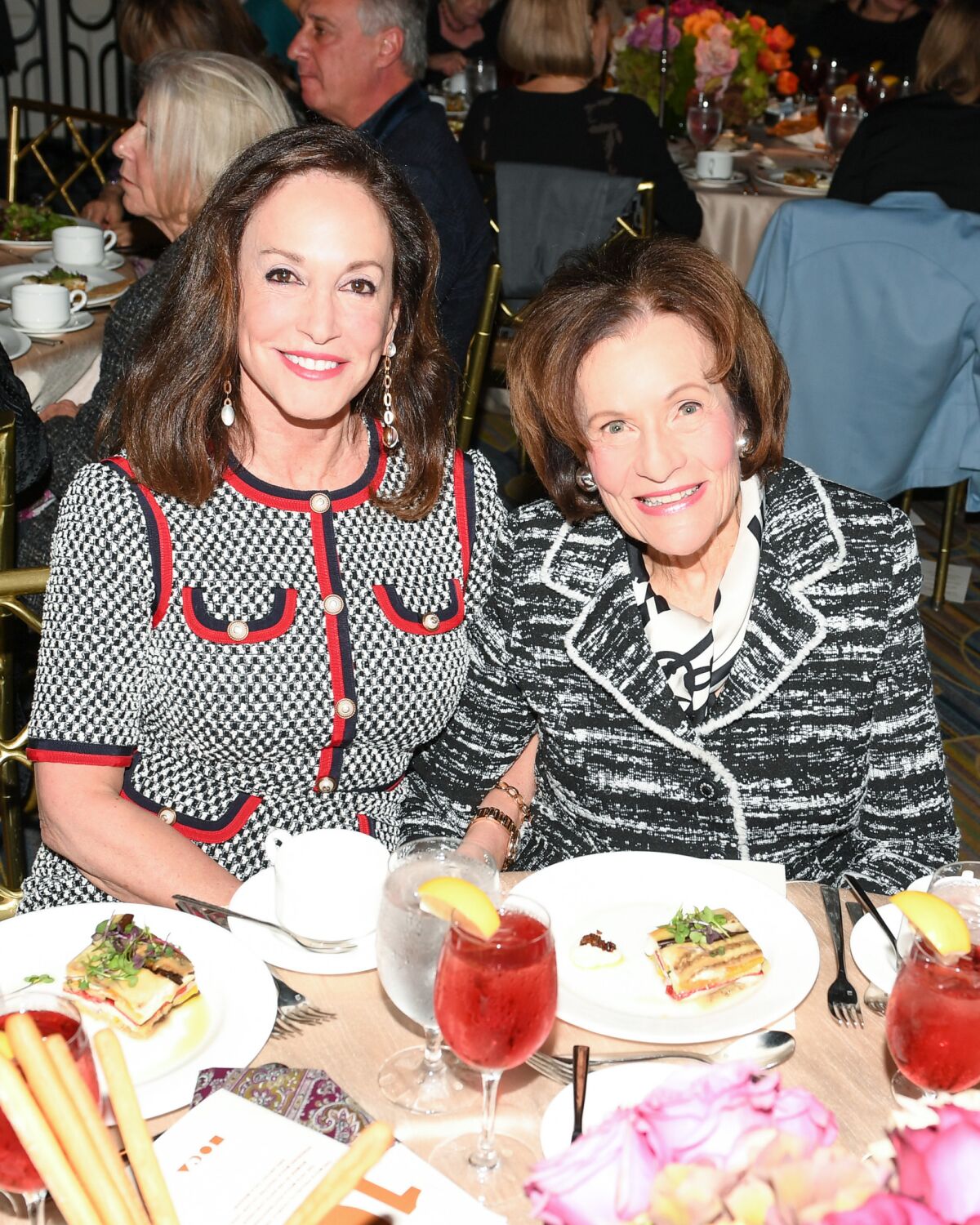 Lilly Tartikoff Karatz and Edythe Broad at MOCA's Distinguished Women in the Arts luncheon.