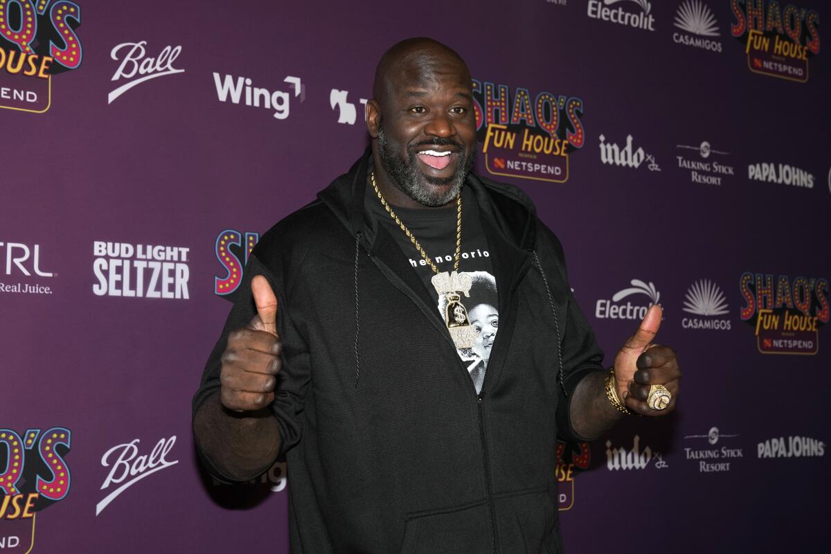 Shaquille O'Neal attends Shaq's Fun House Super Bowl in February.