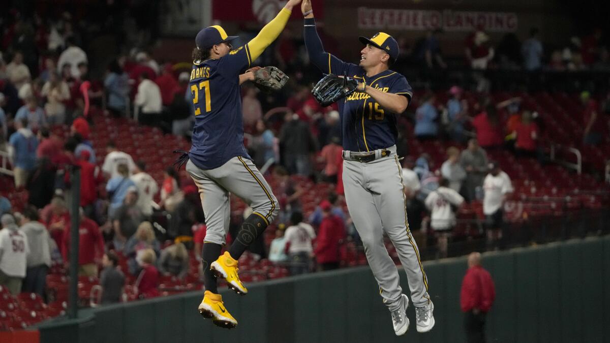 Wiemer, Anderson homer in Brewers' 3-2 victory over Cardinals - The San  Diego Union-Tribune