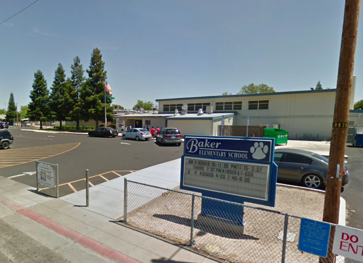 The exterior of Ethel I. Baker Elementary School in Sacramento.