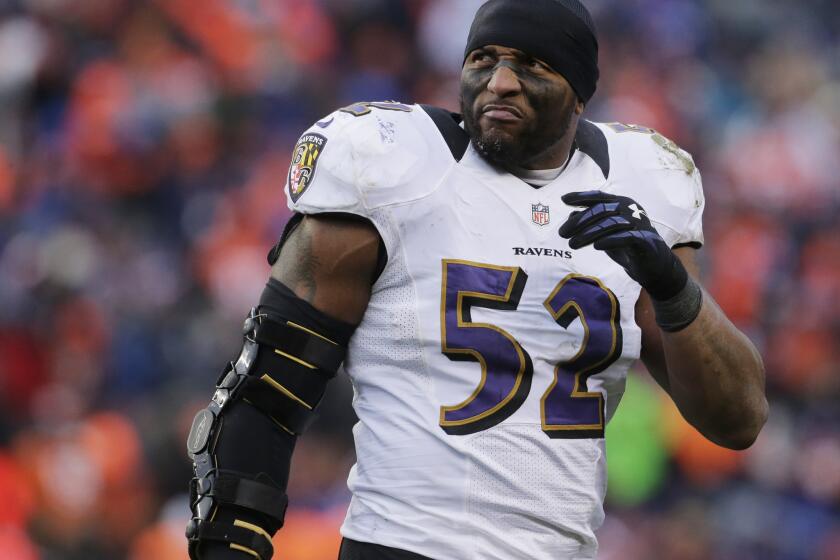 Ray Lewis with the Baltimore Ravens in 2013.