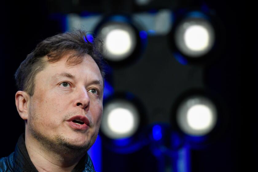 Elon Musk speaks at the SATELLITE Conference and Exhibition in March 2020. 