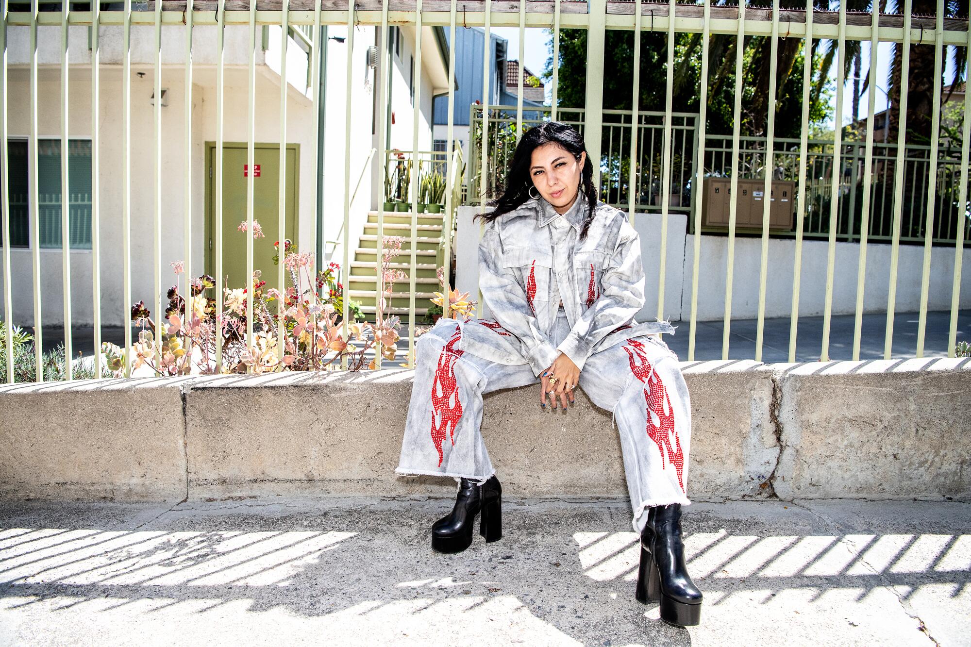 LOS ANGELES , CA - APRIL 12: Fashion stylist and designer, Keyla Marquez, in East Hollywood