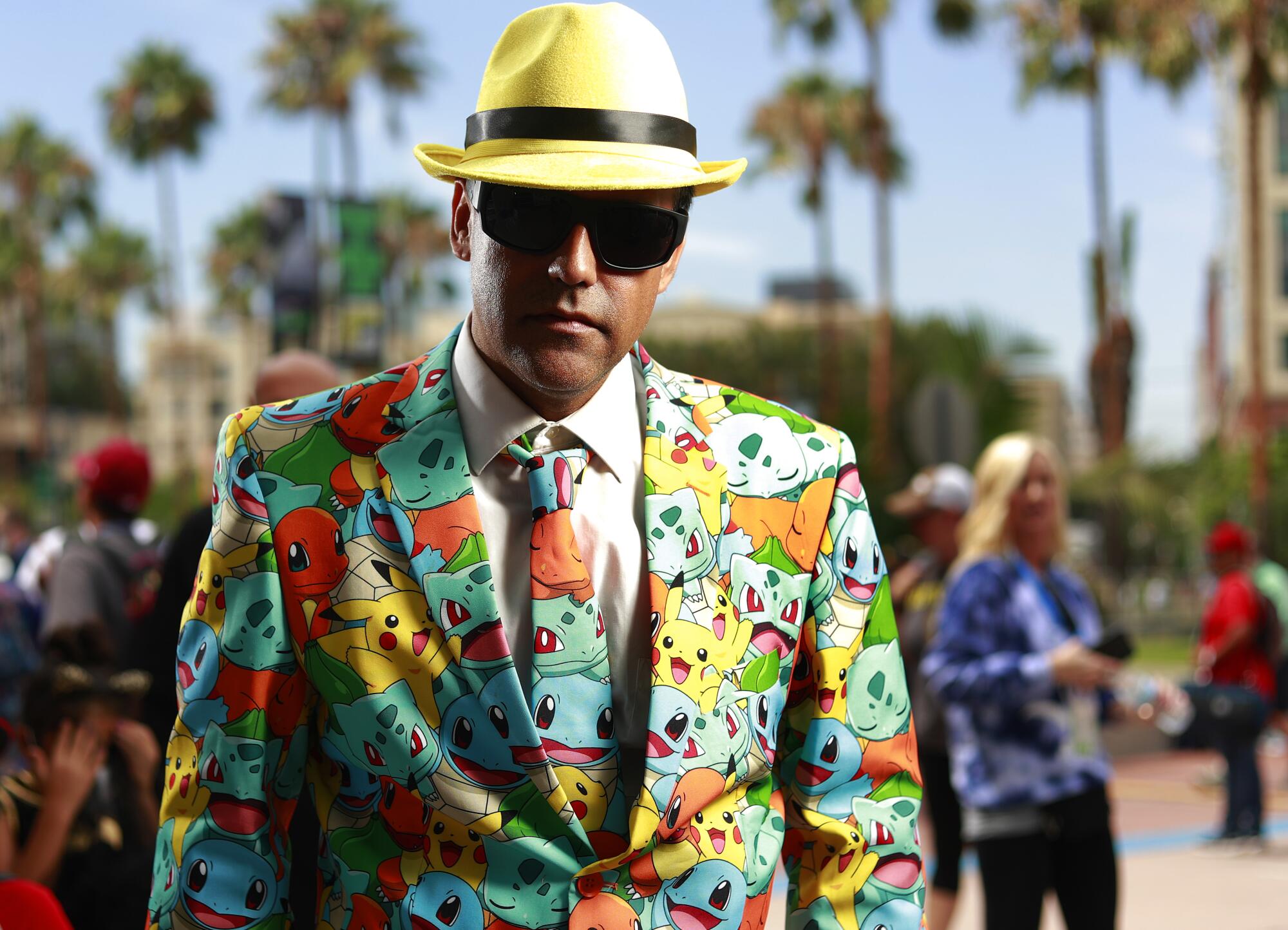 David Perez of Sacramento wore a Pokemon suit at Comic-Con.