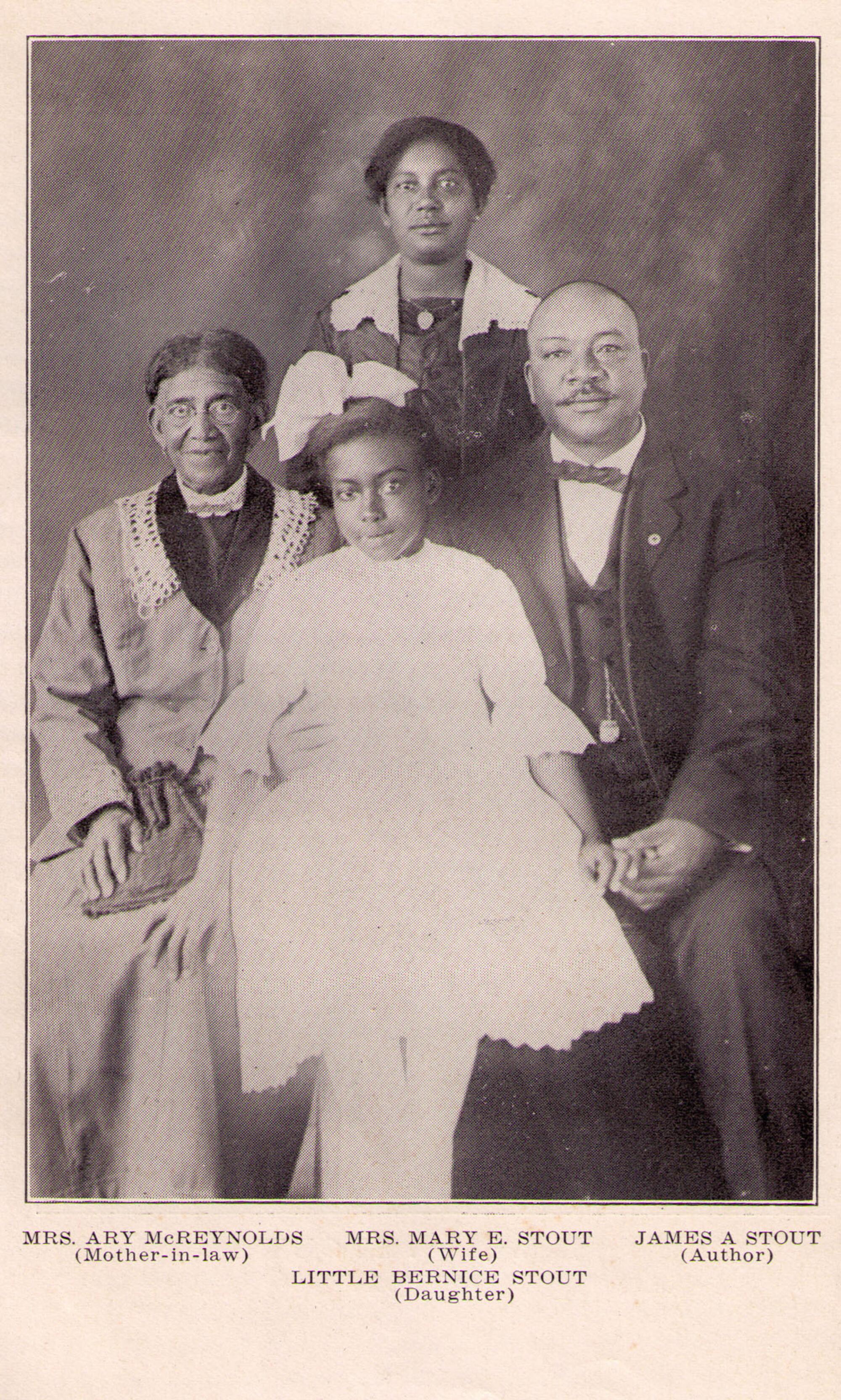 The Rev. James Stout with his wife, daughter and mother-in-law, in a photo taken in 1919.