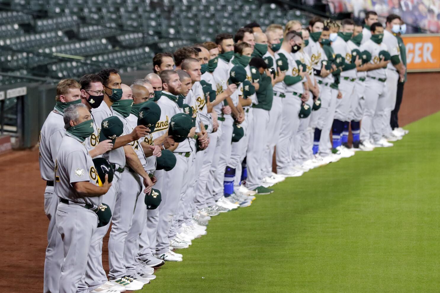 A's, Astros walk off field in protest; game is postponed - Los Angeles Times