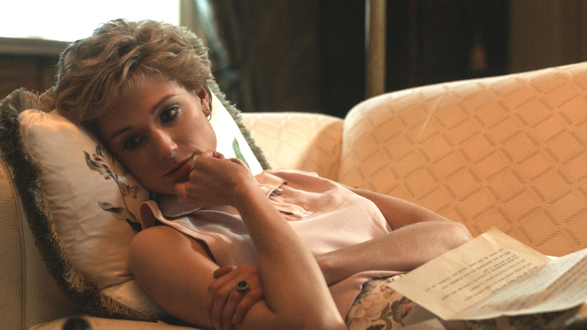 Elizabeth Debicki as Princess Diana in "The Crown."
