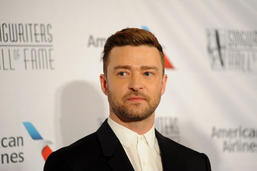 Justin Timberlake in a black suit