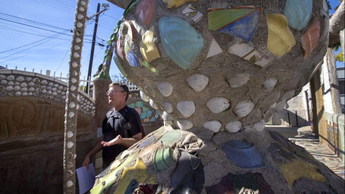 To Watts Towers creator Sabato Rodia, shells were decorative. To marine biologist Bruno Pernet, they tell the story of past ecosystems.