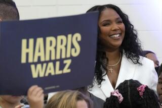 Lizzo attends a campaign event for Democratic presidential nominee Vice President Kamala Harris at Western International High School in Detroit, Saturday, Oct. 19, 2024. (AP Photo/Jacquelyn Martin)