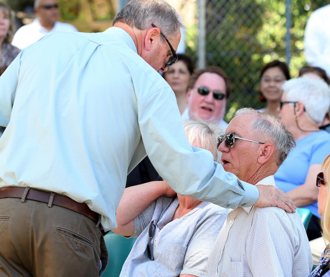 Photo Gallery: Bench dedication at Clark Magnet for Barbara Melone