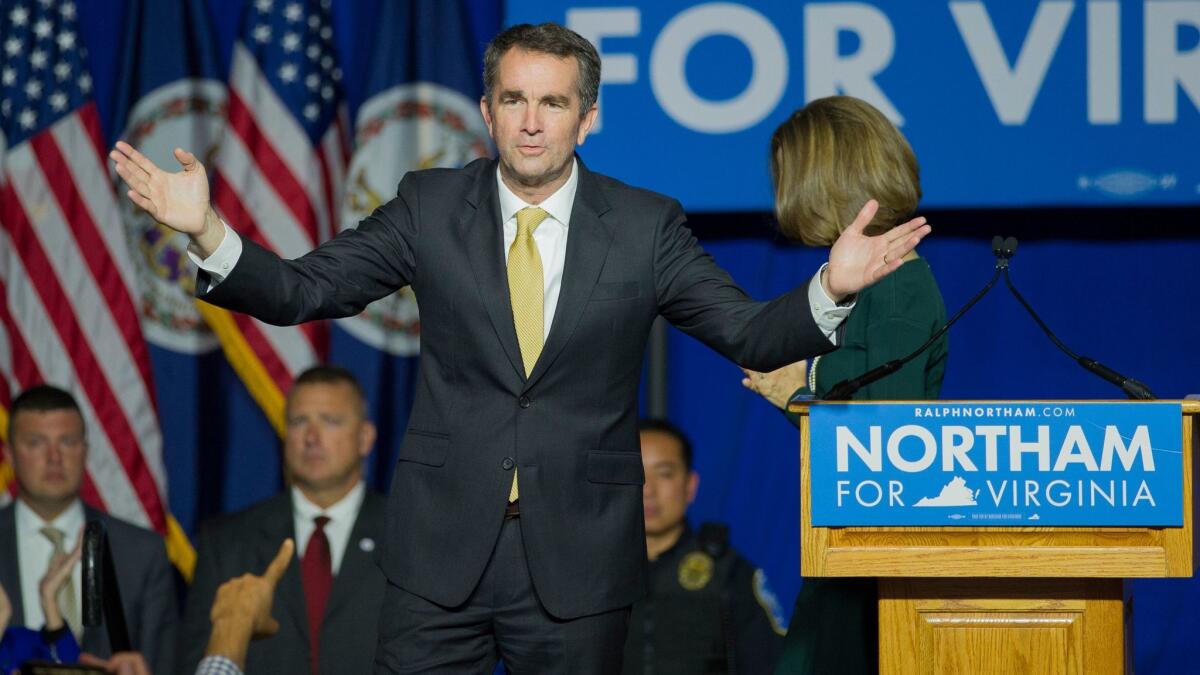 Democrat Ralph Northam won by a larger-than-expected margin in Virginia's election for governor. An even bigger surprise came in December, when Alabamans elected a Democrat to the U.S. Senate.