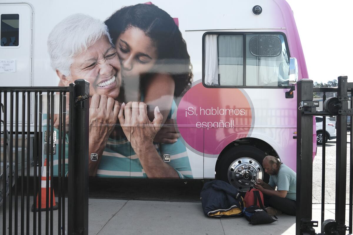 The TrueCare mobile health clinic in Oceanside last year.