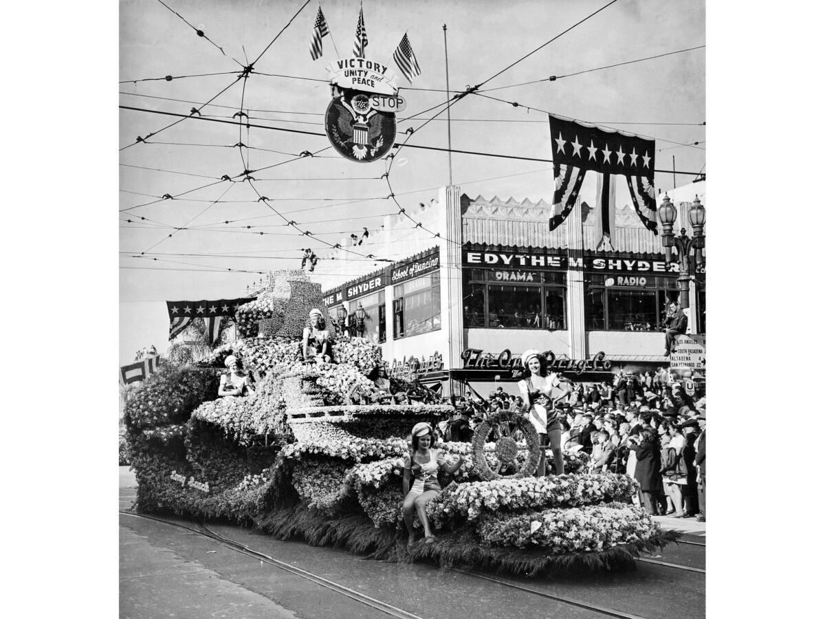 Jan. 1, 1946: The Long Beach float won the Sweepstakes Award in the Rose Parade. The 1942-45 parades had been canceled because of World War II.