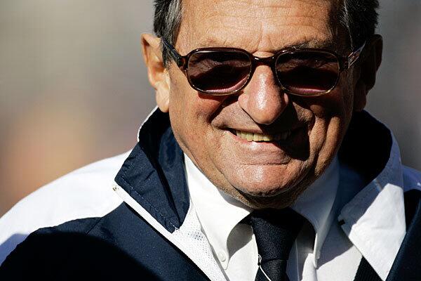 Penn State Coach Joe Paterno in 2007 before a game against Purdue in State College, Pa.