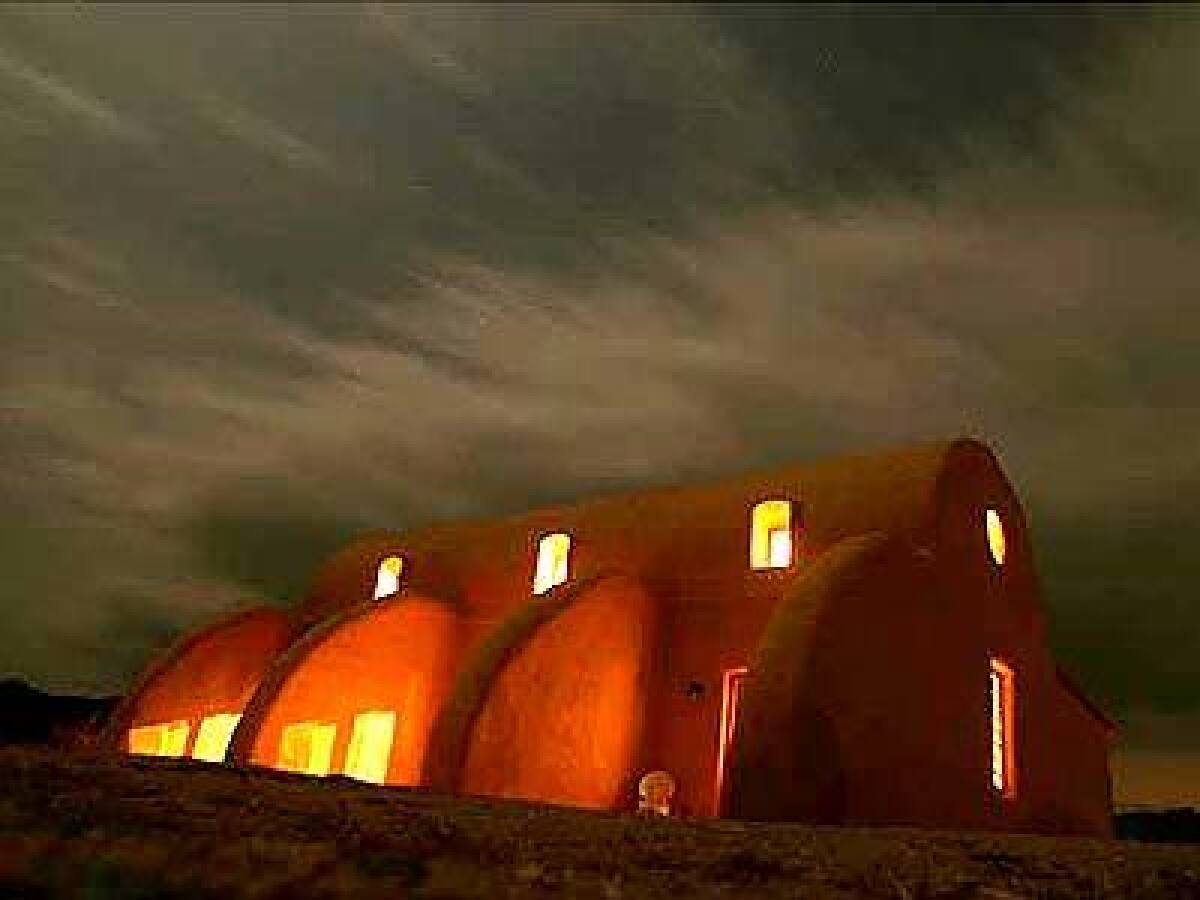 The Joshua Tree retreat built by Lou Harrison is of a piece with the late composer's musical works: Elements from around the globe come together in a striking and harmonious whole. Secreted within the walls are bales of straw.