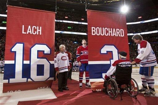 Bouchard, Lach have numbers retired by Canadiens - The San Diego  Union-Tribune