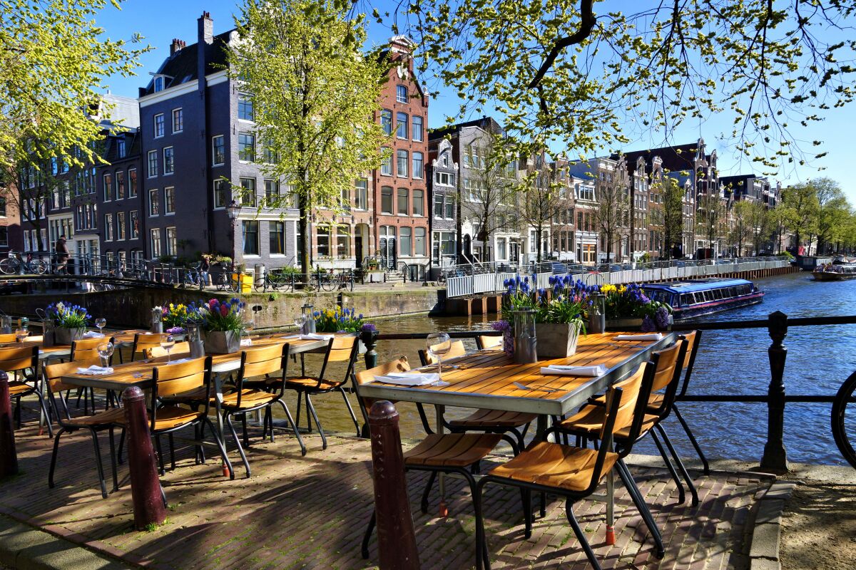 Amsterdam, touted as one of the safest cities in the world, has scenic canals and architecture.