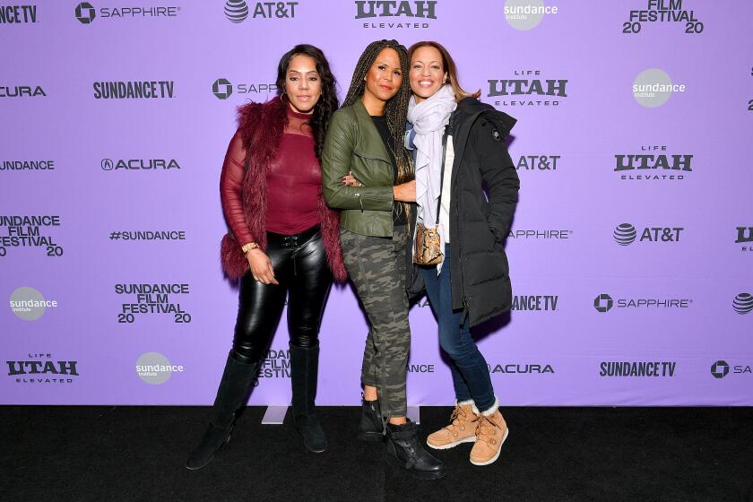 PARK CITY, UTAH - JANUARY 25: Survivors Sheri Hines, Sil Lai Abrams, and Drew Dixon attend the 2020 Sundance Film Festival - "On The Record" Premiere at The Marc Theatre on January 25, 2020 in Park City, Utah. (Photo by Dia Dipasupil/Getty Images)