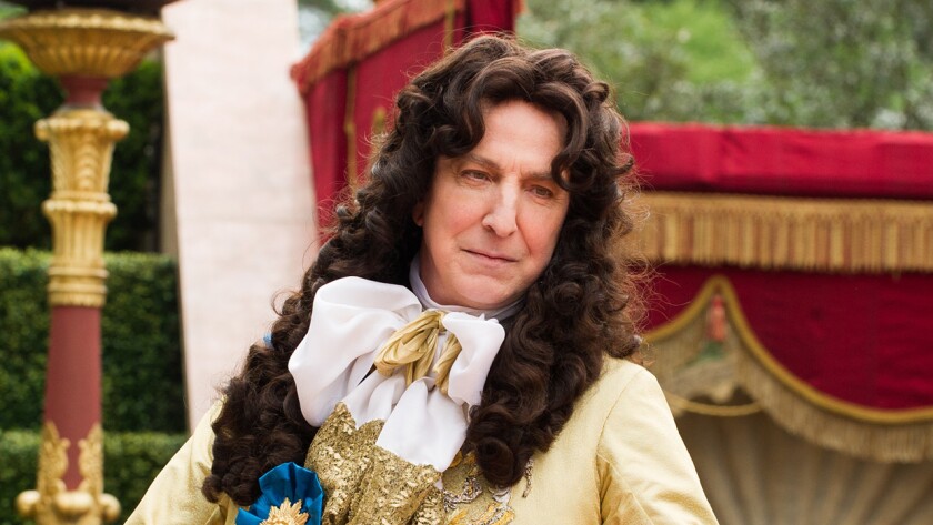 The late Alan Rickman portrays King Louis XIV in "A Little Chaos" on Cinemax. Rickman also directed.