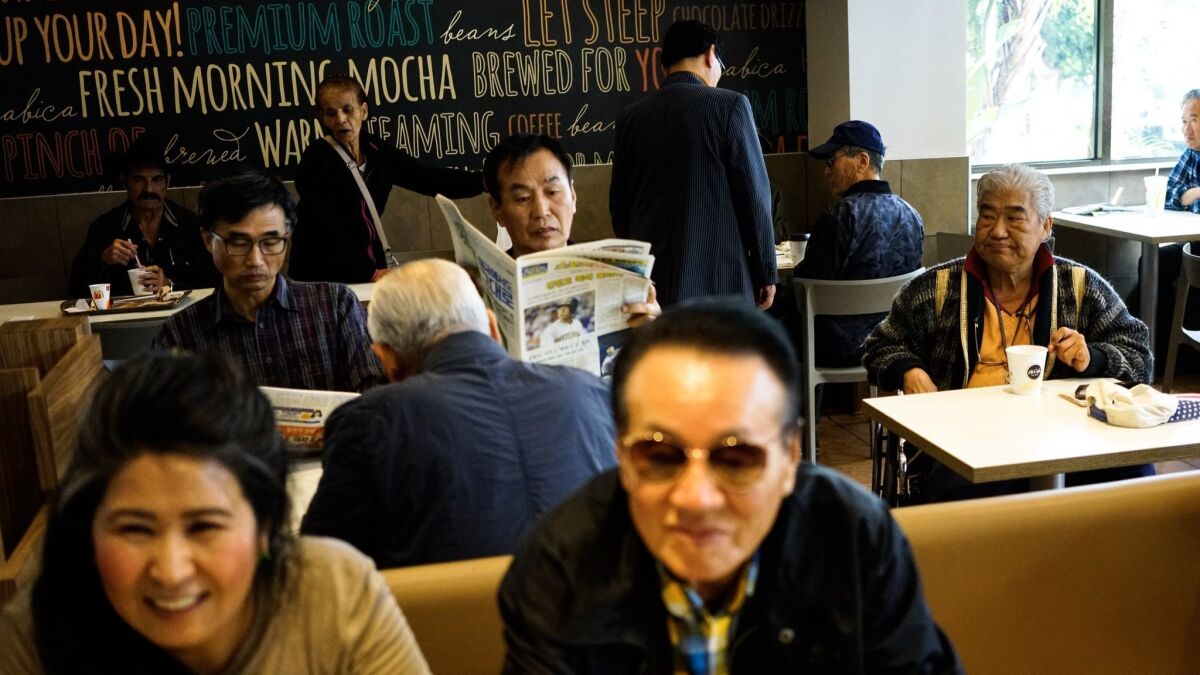 At a McDonald's in Koreatown on Friday morning, the historic summit between South Korean President Moon Jae-in and North Korean leader Kim Jong Un dominated conversations at nearly every table.