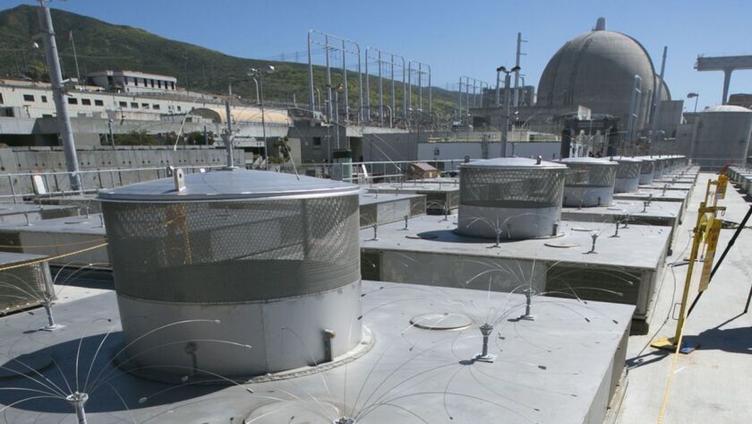 The Independent Spent Fuel Storage Installation at the San Onofre Nuclear Generating Station. Last August, a 50-ton canister filled with nuclear waste was left suspended on the inner-ring of one of the storage cavities, about 18 feet from the floor, for about 45 minutes.