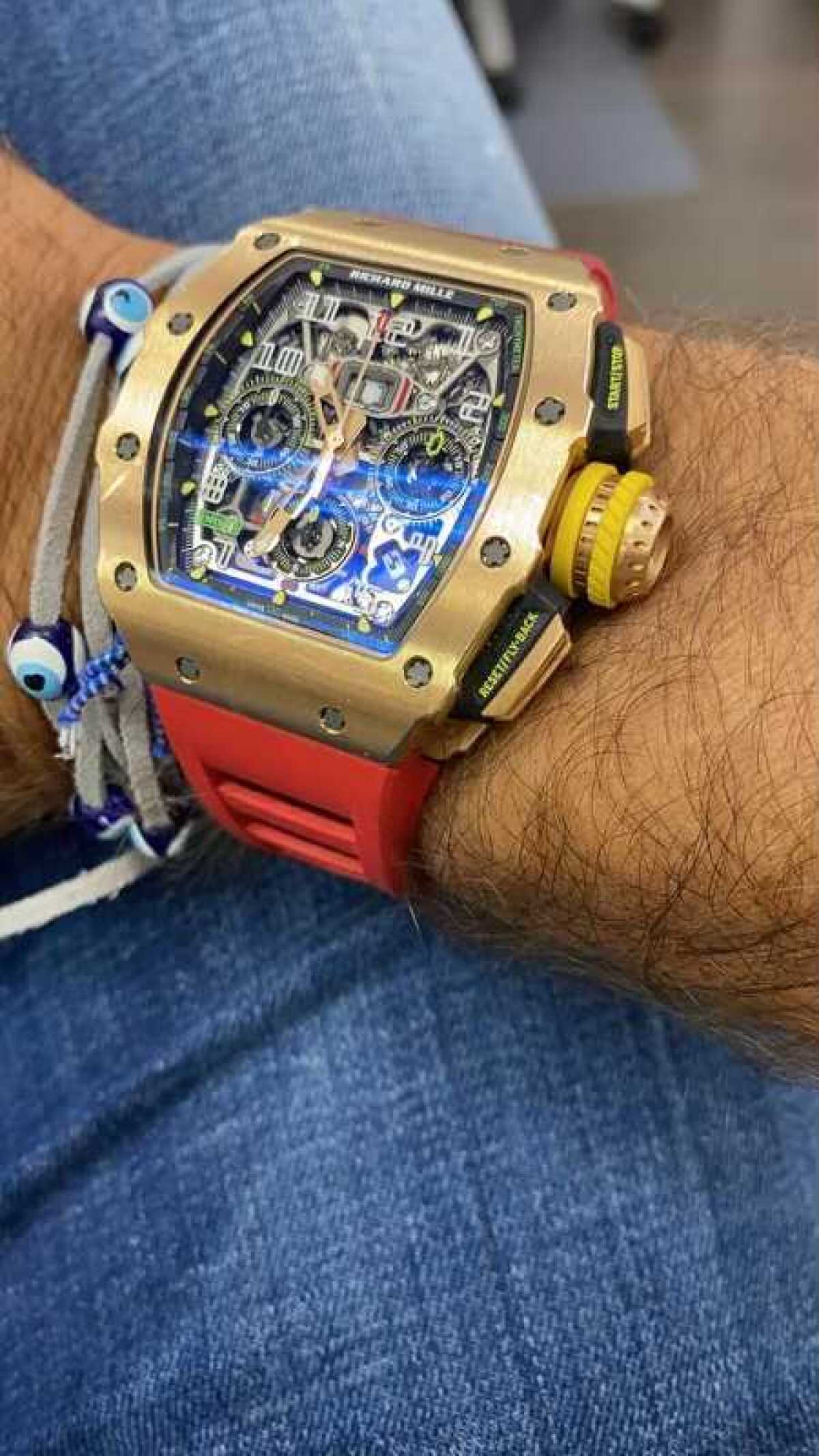 A rose gold Richard Mille RM 11-03 Flyback Chronograph watch