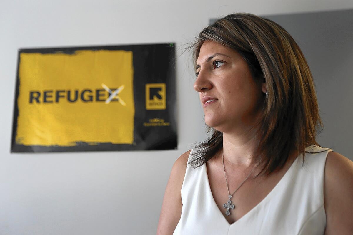 Support for newly arrived refugees is crucial, says Yvette Khani of the International Rescue Committee of Los Angeles. The group helps resettle refugees by readying their homes and helping them find jobs or enroll in school.