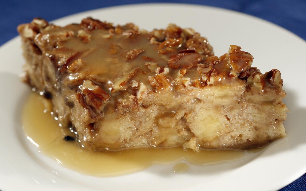 Zea's sweet potato bread pudding with rum sauce