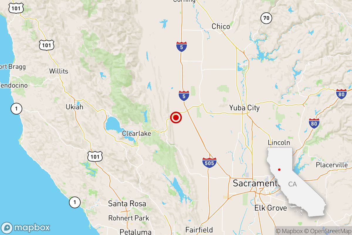 A magnitude 3.7 earthquake was reported March 25 about 20 miles from Clearlake, Calif.